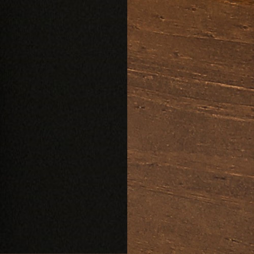 Dark Pecan and Black